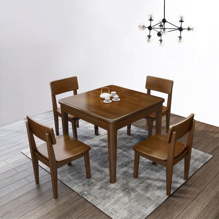 Simple Solid Wood Standard Dining Table Square Shape Kitchen Dining Table with 4 Legs Base Clearhalo ' dining_table' 'Dining Tables & Seating' 'Dining Tables' 'furn' 'furn_dining_table' 'Furniture' 'furniture_dining_table' 'Kitchen & Dining Furniture' 'kitchen&dining_furn' 'kitchen' 'kitchen_dining_table' 1200x1200_0faabf22-f984-420d-bfbb-eedd5b52041d