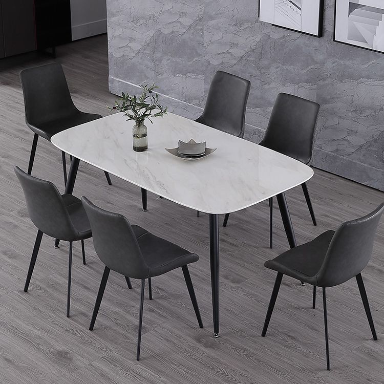 Contemporary Home Leather Side Chair Matte Finish Parsons Dining Chairs Clearhalo ' kitchen&dining_furn' 'Dining Chairs' 'Dining Tables & Seating' 'dining_chair' 'furn' 'furn_dining_chair' 'Furniture' 'furniture_dining_chair' 'Kitchen & Dining Furniture' 'kitchen' 1200x1200_0fab63fa-36a4-46f8-9f3f-4a1c2ce8683a