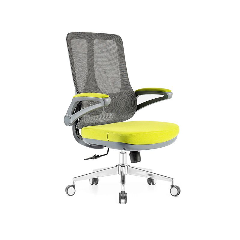 Flip-Up Armrest Office Chair Microfiber Desk High Back Chair Swivel Ergonomic Clearhalo 'furn' 'furn_office_chair' 'Furniture' 'Office Chairs' 'Office Furniture' 'office_chair' 1200x1200_0faeba40-2460-4ede-82fb-7b000cded9b5