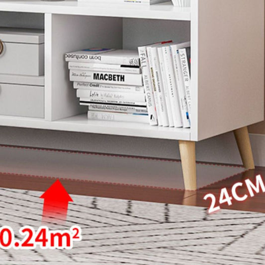 Modern Engineered Wood Book Shelf Closed Back Shelf Bookcase for Study Room