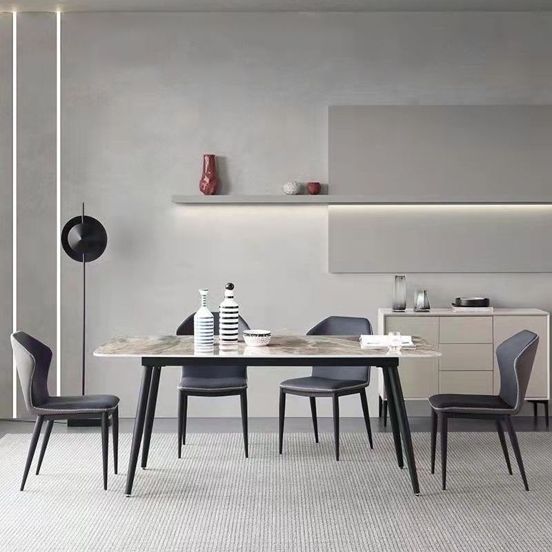 Rechteck 4 Beine Esstisch Industrie gesinterte Stein Küchentisch