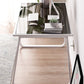Modern 28.54" Tall Office Desk Glass Top Rectangular Writing Desk Clearhalo 'furn' 'furn_office_desk' 'Furniture' 'Office Desks' 'Office Furniture' 'office_desk' 1200x1200_0fb0fa8a-e9c0-43c1-ab84-ac889e10f406
