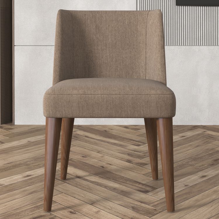Scandinavian Ash Parsons Chair Gray Wood Dressing Chair in Natural Walnut Clearhalo ' kitchen&dining_furn' 'Dining Chairs' 'Dining Tables & Seating' 'dining_chair' 'furn' 'furn_dining_chair' 'Furniture' 'furniture_dining_chair' 'Kitchen & Dining Furniture' 'kitchen' 1200x1200_0fb26f09-4dc5-4e74-9fe9-3f87d5e0e4d1