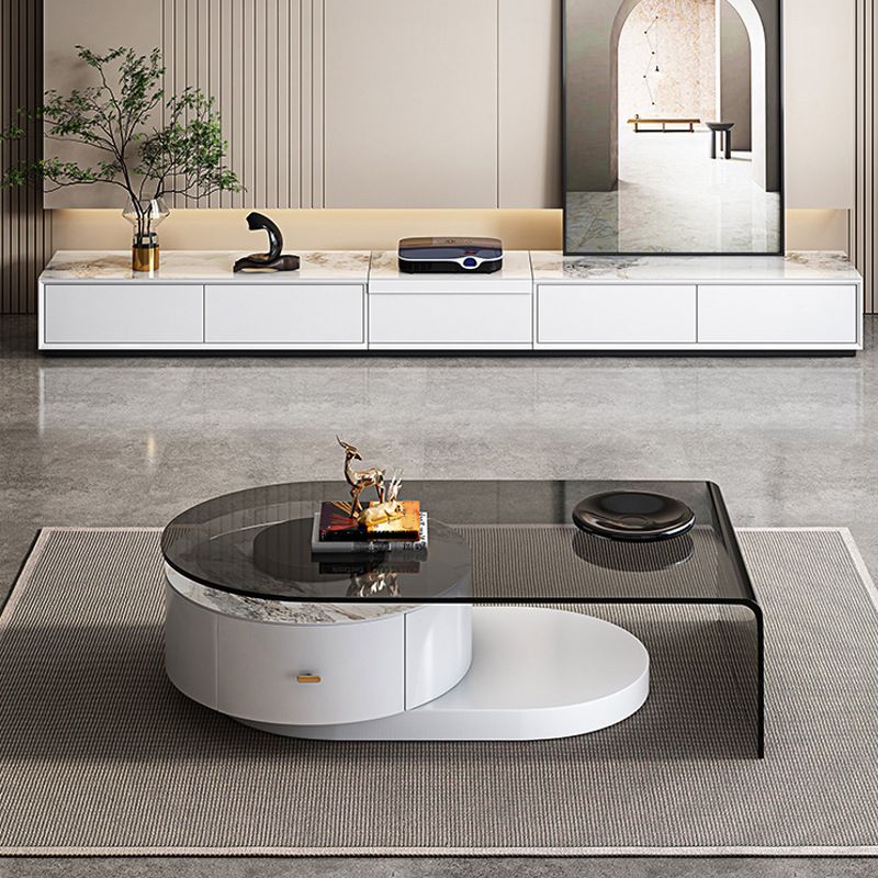 Contemporary Media Console TV Stand Stone TV Stand Console with Drawers Clearhalo 'furn' 'furn_tv_stands_entertainment_centers' 'Furniture' 'Living Room Furniture' 'TV Stands & Entertainment Centers' 'TV Stands & Media Storage Furniture' 'tv_stands_entertainment_centers' 1200x1200_0fb5442c-95b7-4599-a9e6-332d7f3c96d9