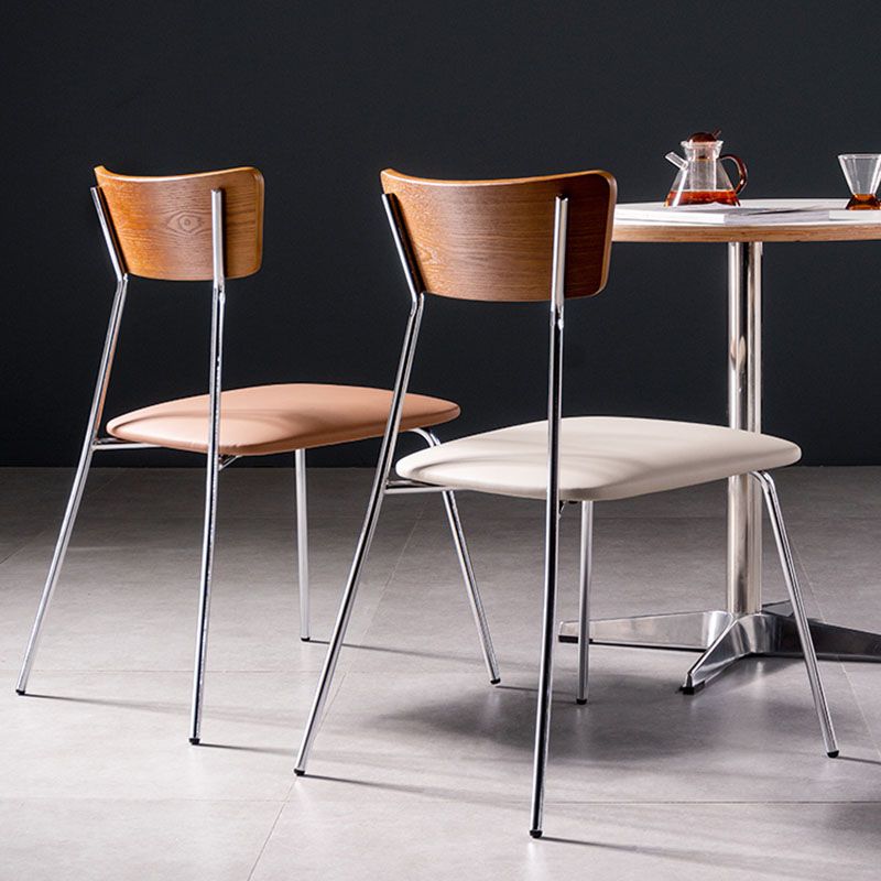 Industrial Style Chair Kitchen Armless Chair with Metal Legs Clearhalo 'Dining Chairs' 'Dining Tables & Seating' 'dining_chair' 'furn' 'furn_dining_chair' 'Furniture' 'furniture_dining_chair' 'Kitchen & Dining Furniture' 1200x1200_0fb76c2b-d906-46bd-9953-a20518300e6b