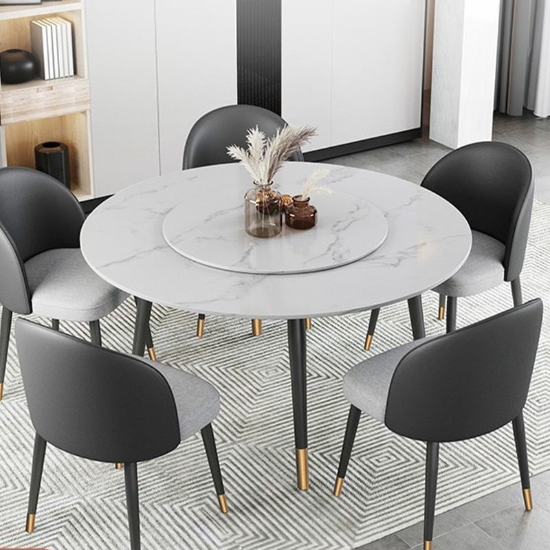Round Metal 4 Legs Dining Table Black Frame Traditional Luxury Dining Table Clearhalo 'Dining Tables & Seating' 'Dining Tables' 'dining_table' 'furn' 'furn_dining_table' 'Furniture' 'furniture_dining_table' 'Kitchen & Dining Furniture' 'kitchen' 'kitchen_dining_table' 1200x1200_0fb81c3b-c0a7-407b-a837-c0d23d5f4d5e