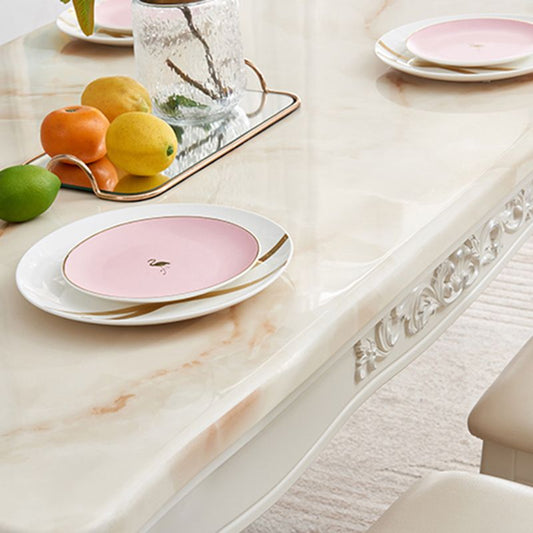 Victorian Dinning Room Set Marble Rectangle 4 Legs Base Dining Room Table Set Clearhalo 'Dining Room Sets' 'Dining Tables & Seating' 'dining_room_set' 'Furniture' 'furniture_dining_room_set' 'Kitchen & Dining Furniture' 'kitchen&dining_furn' 'kitchen' 1200x1200_0fb9f972-b155-4756-bf27-d4e6c2e00801