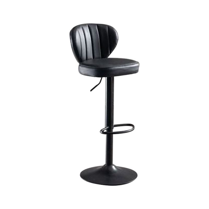 Industrial Design Armless Low Back Counter Stools for Home Leather Stools Clearhalo 'Bar Furniture' 'Bar Stools' 'bar_stools' 'furn' 'furn_bar_stools' 'Furniture' 'furniture_bar_stools' 'Kitchen & Dining Furniture' 1200x1200_0fbbe0e9-d054-4e50-ba5d-56064f5bf672
