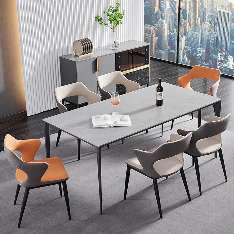 Minimalist Style Open Back Dining Side Chairs Upholstered Arm Dining Chairs (Set of 2) Clearhalo ' kitchen&dining_furn' 'Dining Chairs' 'Dining Tables & Seating' 'dining_chair' 'furn' 'furn_dining_chair' 'Furniture' 'furniture_dining_chair' 'Kitchen & Dining Furniture' 'kitchen' 1200x1200_0fbdbe28-3d44-4e20-96fd-dbcd1941412c