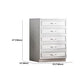 Rangement contemporain coffre en bois blanc commode verticale pour chambre à coucher
