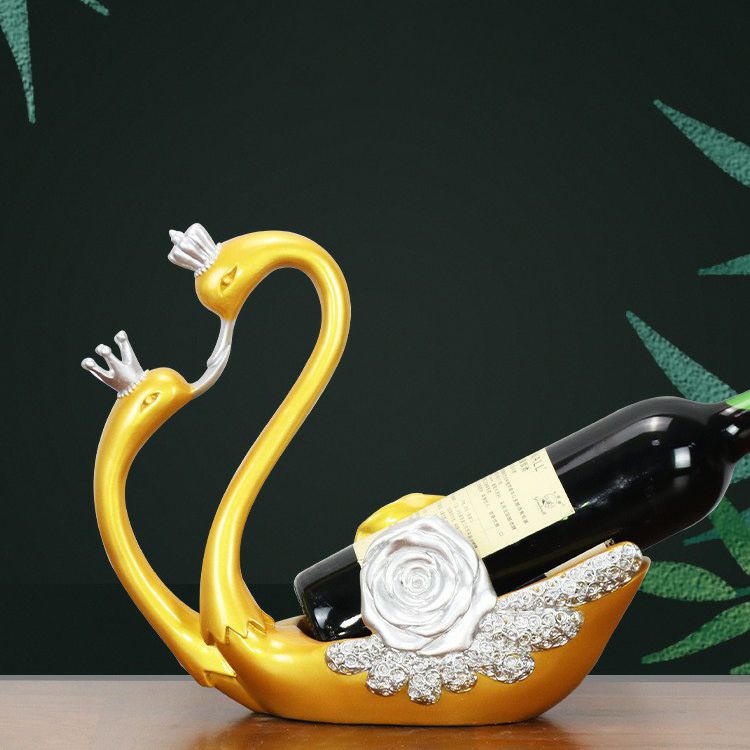 Glam Glam Tabetop Wine Bottle Holder Resin Resin Bouteille pour chambre