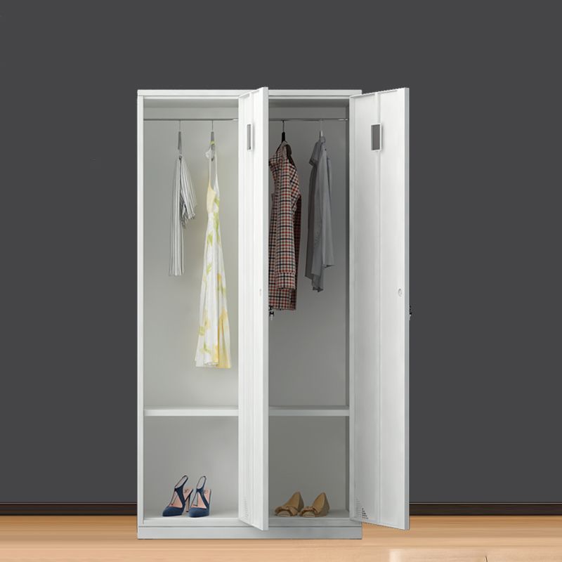 Metal Contemporary Indoor Cabinet Grey Hinged Door Storage Cabinet