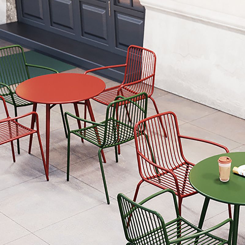 Outdoor Patio Arm Chair Metal Industrial Chairs with Slat Back Clearhalo 'Dining Chairs' 'Dining Tables & Seating' 'dining_chair' 'furn' 'furn_dining_chair' 'Furniture' 'Kitchen & Dining Furniture' 1200x1200_0fbed308-c91d-4279-9ebb-97df3e9bde2b