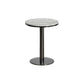 Modern Round Bar Dining Table Indoor White Top Bar Height Pub Table Metal Base in Black Clearhalo 'Bar Furniture' 'Bar Tables' 'bar_tables' 'furn' 'furn_bar_tables' 'Furniture' 'furniture_bar_tables' 'Kitchen & Dining Furniture' 'kitchen&dining_furn' 'kitchen' 1200x1200_0fbf36f9-58f1-4b74-91e3-71ca1a404ffd