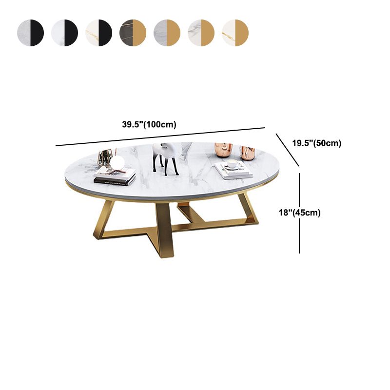 Slate Oval Coffee Table Minimalist Coffee Table for Living Room Clearhalo 'Coffee & Accent Tables' 'Coffee Tables' 'coffee_tables' 'furn' 'furn_coffee_tables' 'Furniture' 'Living Room Furniture' 1200x1200_0fc2dd3b-7597-408b-8cc9-9141b56cd302