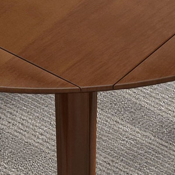Round Home Kitchen Dinner Furniture Drop Leaf Rubberwood Solid Wood Dining Table Clearhalo 'Dining Tables & Seating' 'Dining Tables' 'dining_table' 'furn' 'furn_dining_table' 'Furniture' 'Kitchen & Dining Furniture' 1200x1200_0fc2fa21-98b4-4093-9ea7-e4d9d4bfae6b