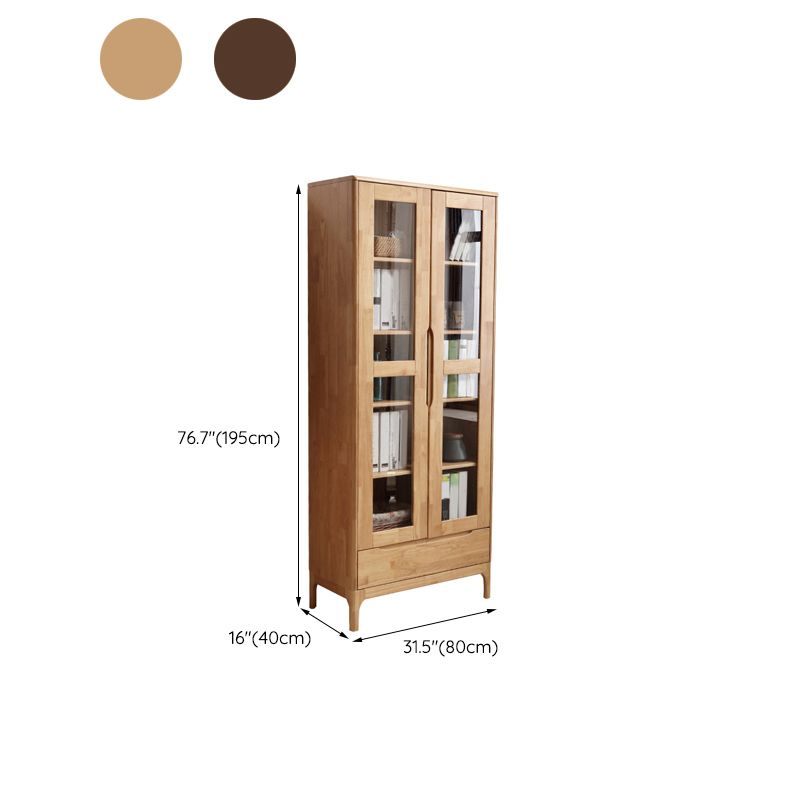 76.77" Tall Wood 1 - Drawer Accent Chest 2 Door Accent Cabinet Clearhalo 'Cabinets & Chests' 'cabinets_chests' 'furn' 'furn_cabinets_chests' 'Furniture' 'Living Room Furniture' 1200x1200_0fc3e5c3-9f9c-4b36-827b-0c75c5055406