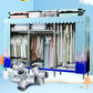 Contemporary Wardrobe Closet with Shelves Steel Wardrobe Cabinet