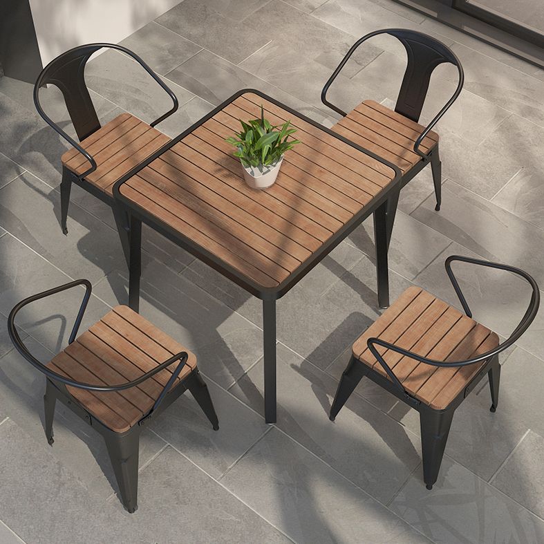 Industrial Solid Wood Dining Table Kitchen Table in Nature with Metal 4 Legs Clearhalo ' dining_table' 'Dining Tables & Seating' 'Dining Tables' 'furn' 'furn_dining_table' 'Furniture' 'furniture_dining_table' 'Kitchen & Dining Furniture' 'kitchen&dining_furn' 'kitchen' 'kitchen_dining_table' 1200x1200_0fc50bde-7a37-42e7-b750-7b4e5154f3d2