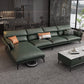 Vlek resistent modernisme sofa & chaise flared arm sectional