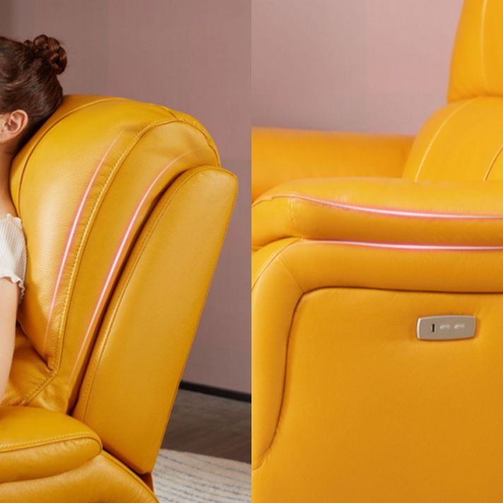 Moderne recliner stoel USB -ladingpoort vaste kleur Standaardrecliner