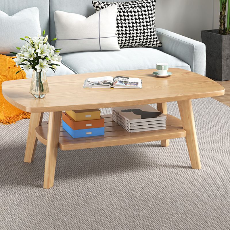 17.72" Tall Scandinavian Style Coffee Cocktail Table Wooden Coffee Table Clearhalo 'Coffee & Accent Tables' 'Coffee Tables' 'coffee_tables' 'furn' 'furn_coffee_tables' 'Furniture' 'Living Room Furniture' 1200x1200_0fc60ab3-af8b-43a2-9e2f-0138fb419094