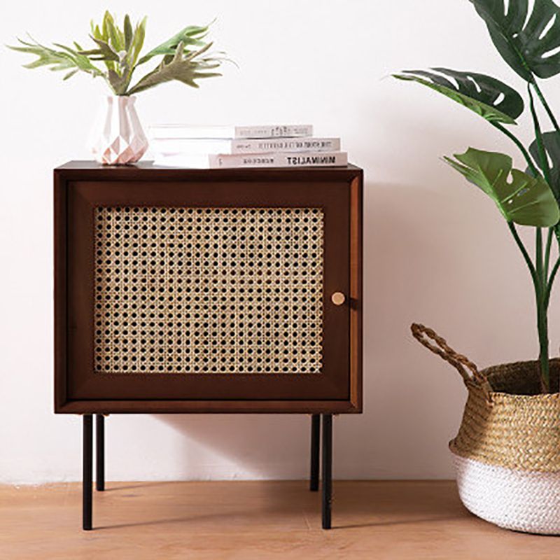 Mesa de acento de madera contemporánea Noche 23.6 "Cama de altura Nightsand