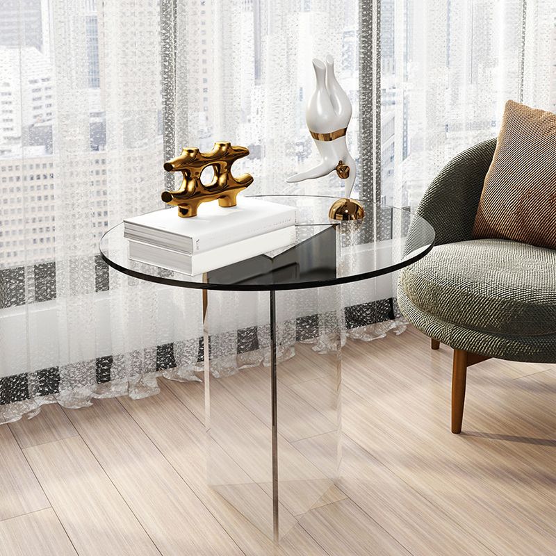 Tavolo laterale Glam largo da 19 "Cleat Acrilico Accento laterale Accento