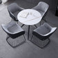 Modern Style Round Dinner Table Sintered Stone Table with Metal Base for Home Use Clearhalo ' dining_table' 'Dining Tables & Seating' 'Dining Tables' 'furn' 'furn_dining_table' 'Furniture' 'furniture_dining_table' 'Kitchen & Dining Furniture' 'kitchen&dining_furn' 'kitchen' 'kitchen_dining_table' 1200x1200_0fc8f2a5-5639-48c5-949e-899c00137831