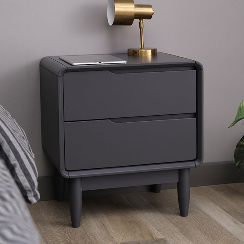 2 - Schublade Industrial Accent Table Nachttisch Antikes Finish -Bett Nachttisch