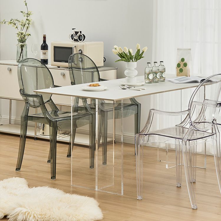 Zeitgenössischer Esszimmer Plastik König Louis Back Essstuhl