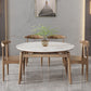 Home Dinner Room Kitchen Table Stone Extendable Dining Table