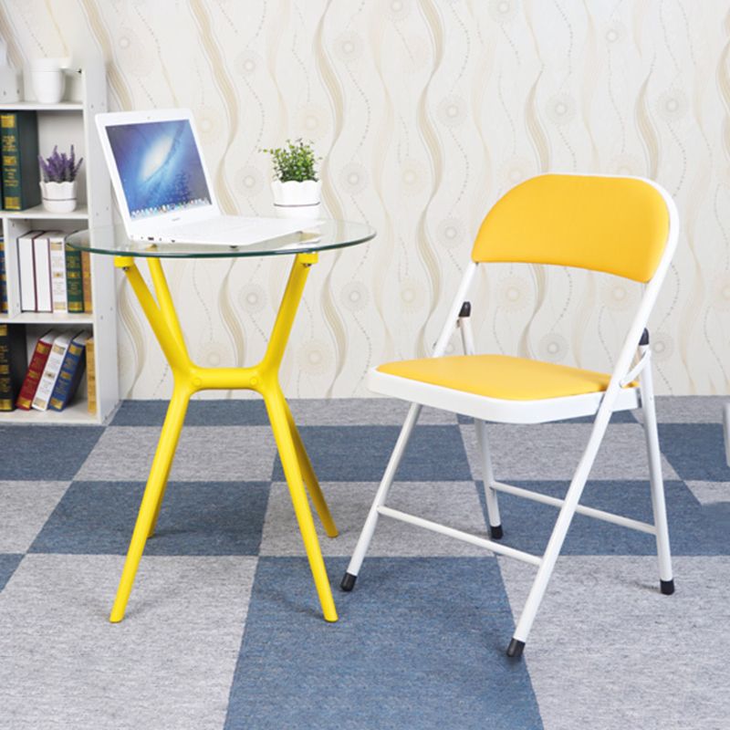 Contemporary Style Dining Chair Dining Armless Folding Side Chair with Metal Legs Clearhalo ' kitchen&dining_furn' 'Dining Chairs' 'Dining Tables & Seating' 'dining_chair' 'furn' 'furn_dining_chair' 'Furniture' 'furniture_dining_chair' 'Kitchen & Dining Furniture' 'kitchen' 1200x1200_0fcc0542-1d69-491f-9af1-f6b72d05313a