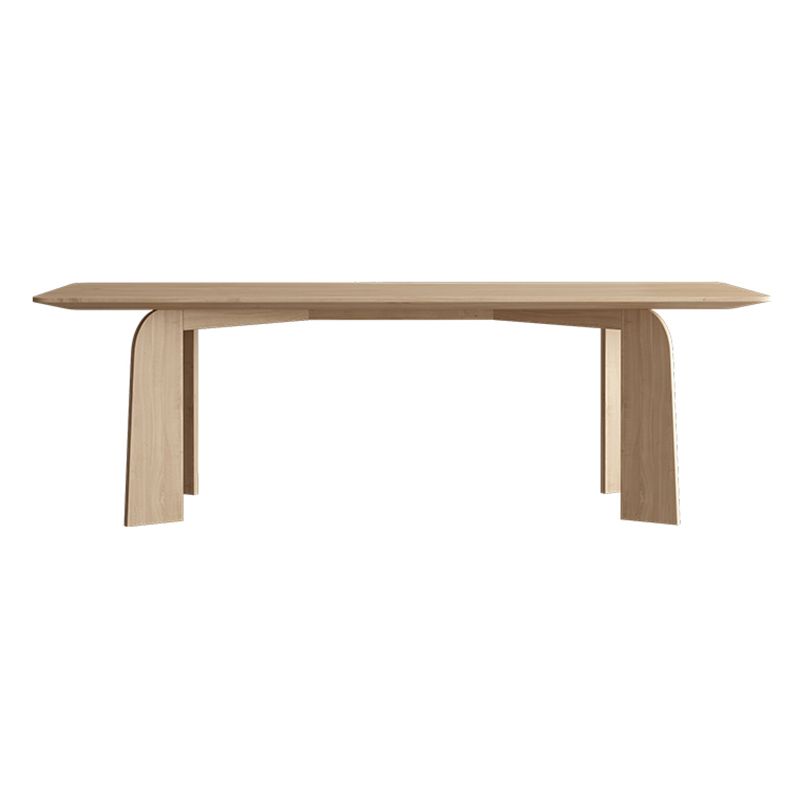 4 Natural Finish Legs Dining Table Modern Solid Wood Rectangle Dining Table Clearhalo 'Dining Tables & Seating' 'Dining Tables' 'dining_table' 'furn' 'furn_dining_table' 'Furniture' 'furniture_dining_table' 'Kitchen & Dining Furniture' 1200x1200_0fccb03a-f2e6-454a-a8a7-9ce9eafcd7a0