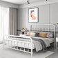 Modernism Metal Bed Frame with Headboard and Footboard 43.3" Bed Frame Clearhalo 'Bedroom Furniture' 'Beds' 'furn' 'furn_beds' 'Furniture' 1200x1200_0fccd8e8-b88a-4c83-80d6-91c6354ac532