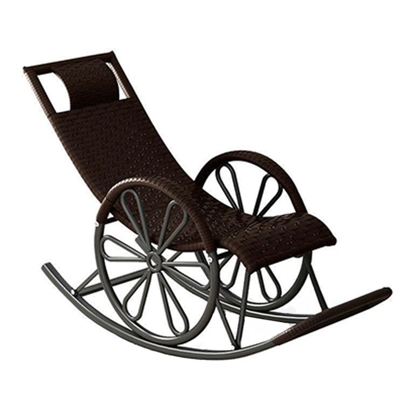 Rattan Modern Rocking Chair Woven Rope Rocker Chair in Black Clearhalo 'Chairs & Seating' 'furn' 'furn_rocking_chairs' 'Furniture' 'Living Room Furniture' 'Rocking Chairs' 'rocking_chairs' 1200x1200_0fd10e01-1a80-41a3-895e-c8da2cf74c64