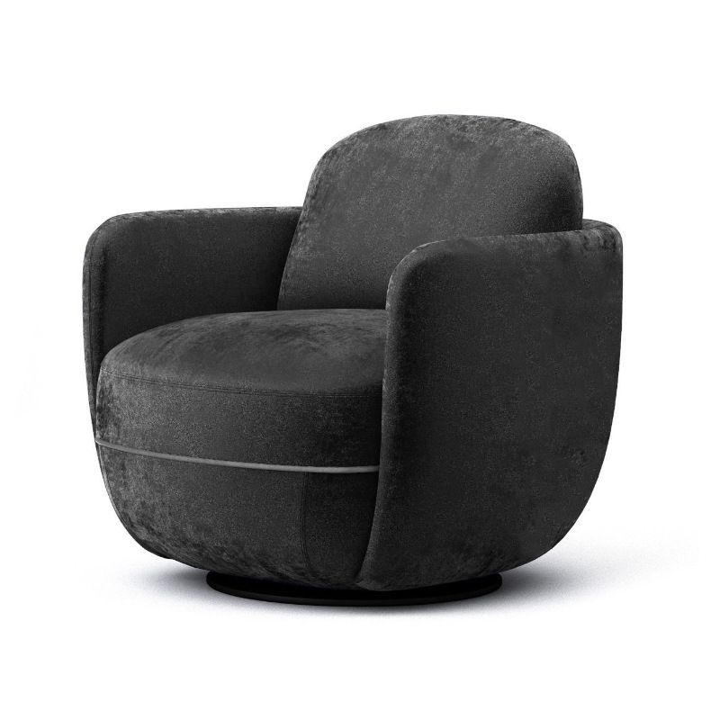 Solid Color Accent Armchair Swivel Living Room Accent Armchair Clearhalo 'Accent Chairs' 'accent_chairs' 'Chairs & Seating' 'furn' 'furn_accent_chairs' 'Furniture' 'Living Room Furniture' 1200x1200_0fd50698-97f3-49dc-ba27-9dda8d1878ae