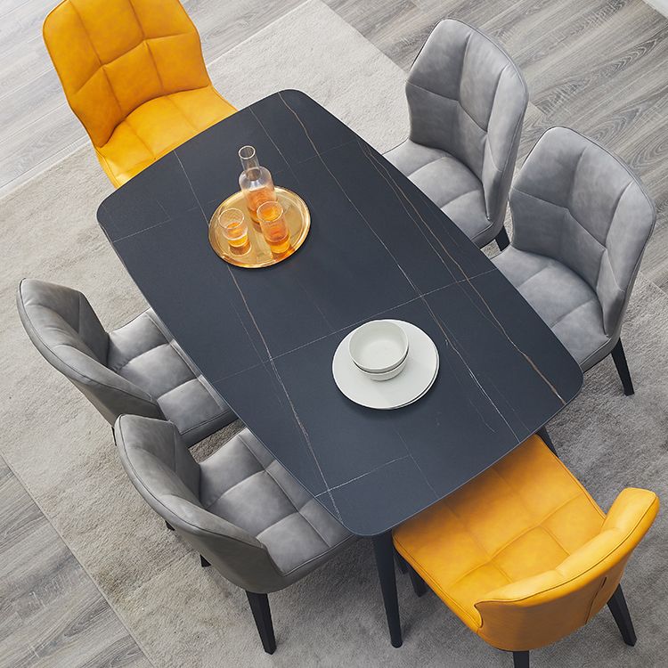 Contemporary Leather Dining Chairs Wingback Side Chair with Metal Legs for Restaurant Use Clearhalo ' kitchen&dining_furn' 'Dining Chairs' 'Dining Tables & Seating' 'dining_chair' 'furn' 'furn_dining_chair' 'Furniture' 'furniture_dining_chair' 'Kitchen & Dining Furniture' 'kitchen' 1200x1200_0fd6f691-f226-451c-8717-f41cd14b4c98