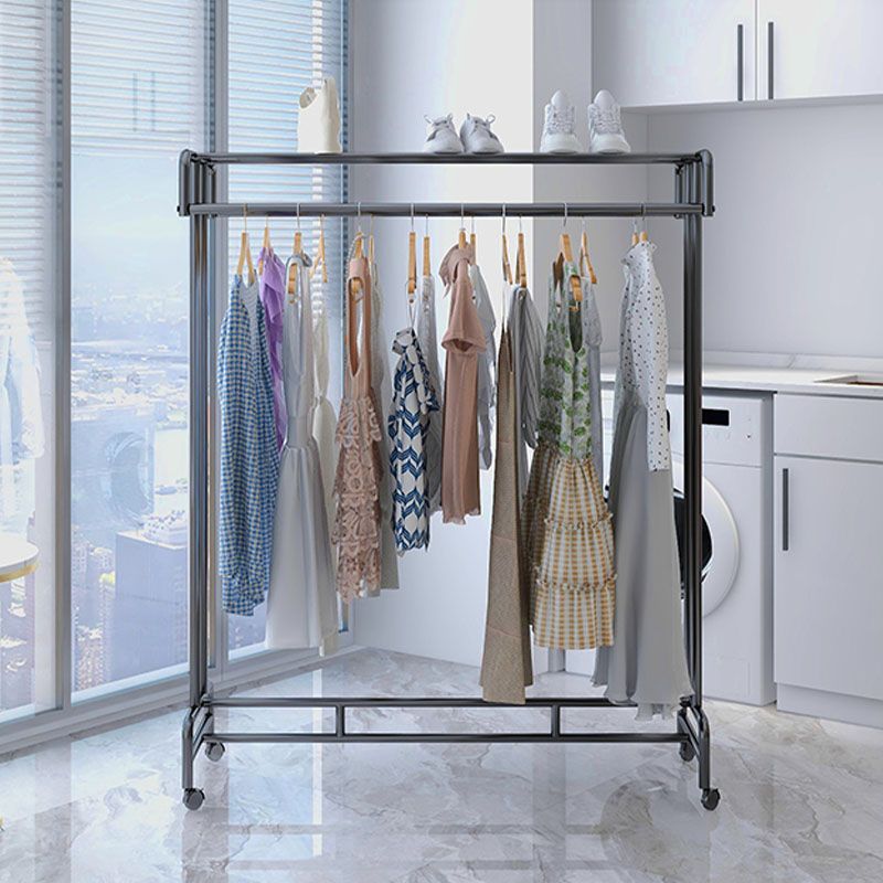 Industriële stijl kapsel rek metallic vrijstaand cut -rack met universeel wiel