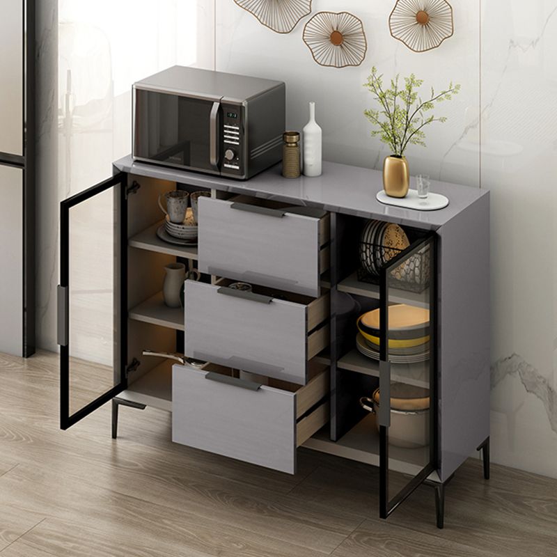 Modern Sideboard Buffet Cabinets Buffet Sideboard with LED Lights ...