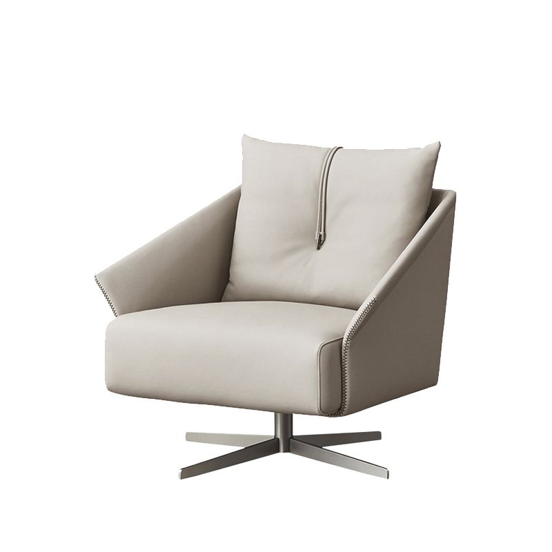 Chaise en cuir fausse 33 "L x29,5" W x27,5 "H chaise pivotante pour le salon