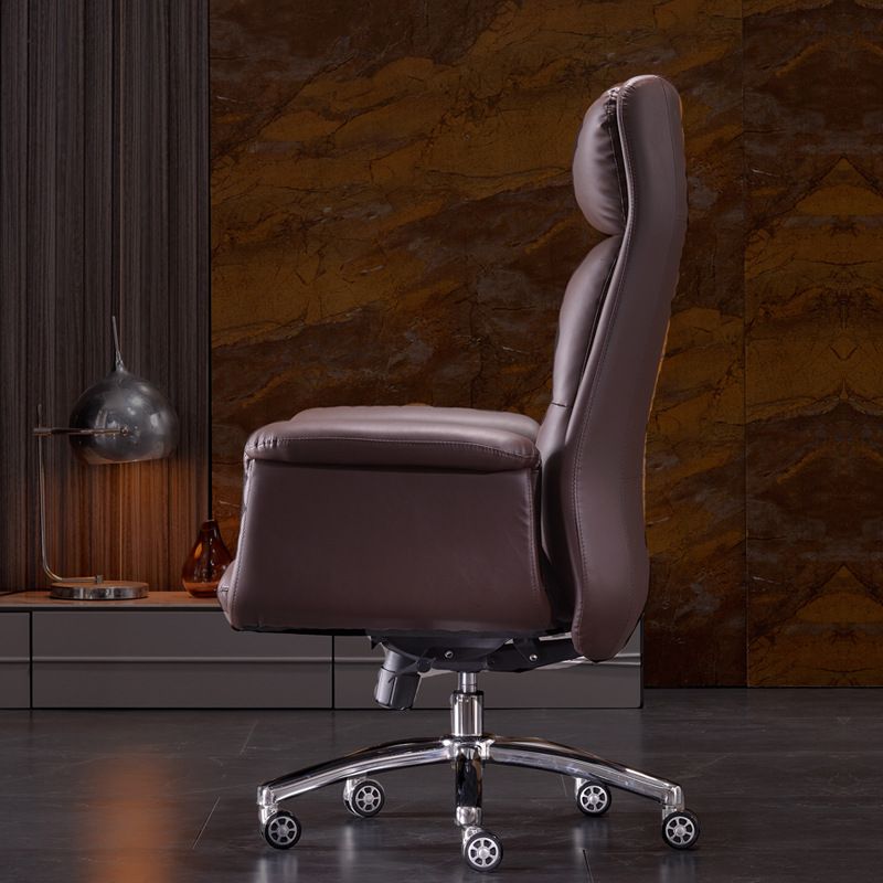 Executive Swivel Office Chair Moderner Kunstleder -Armstuhl mit Rädern