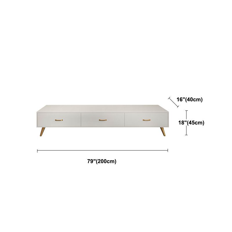 Modern TV Media Stand with Gold Metal Legs Stone Top Media Console with Drawers Clearhalo 'furn' 'furn_tv_stands_entertainment_centers' 'Furniture' 'Living Room Furniture' 'TV Stands & Entertainment Centers' 'TV Stands & Media Storage Furniture' 'tv_stands_entertainment_centers' 1200x1200_0fdacaeb-117b-4c05-84a6-62286ab206ae