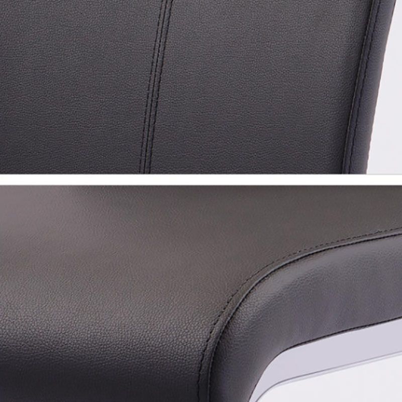 Industrial Design Faux Leather Side Chair Armless Solid Back Chair for Home Clearhalo ' kitchen&dining_furn' 'Dining Chairs' 'Dining Tables & Seating' 'dining_chair' 'furn' 'furn_dining_chair' 'Furniture' 'furniture_dining_chair' 'Kitchen & Dining Furniture' 'kitchen' 1200x1200_0fdb51b2-0a71-4fb1-8382-005f58397bce