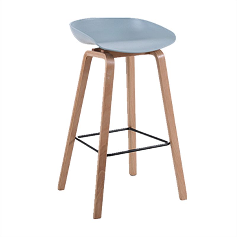 Modern Backrest Armless Counter Stool Wood Household Bar Stool with Plastic Seat Clearhalo 'Bar Furniture' 'Bar Stools' 'bar_stools' 'furn' 'furn_bar_stools' 'furniture_bar_stools' 'Kitchen & Dining Furniture' 'kitchen&dining_furn' 'kitchen' 'kitchen_furn' Furniture' 1200x1200_0fdc0b30-bcaf-4e78-961f-dd7f2233e238