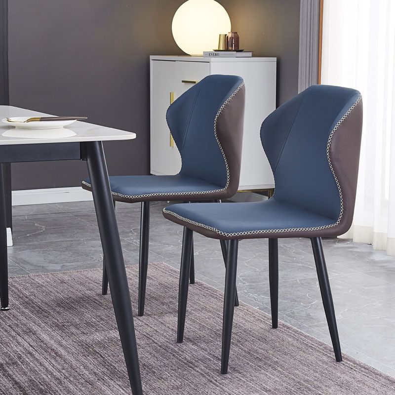 Contemporary Style Metal Chairs Wingback Side Kitchen Dining Room Chair Clearhalo ' kitchen&dining_furn' 'Dining Chairs' 'Dining Tables & Seating' 'dining_chair' 'furn' 'furn_dining_chair' 'Furniture' 'furniture_dining_chair' 'Kitchen & Dining Furniture' 'kitchen' 1200x1200_0fdd29a3-8c5e-4cd3-b442-c5e367fe63e8