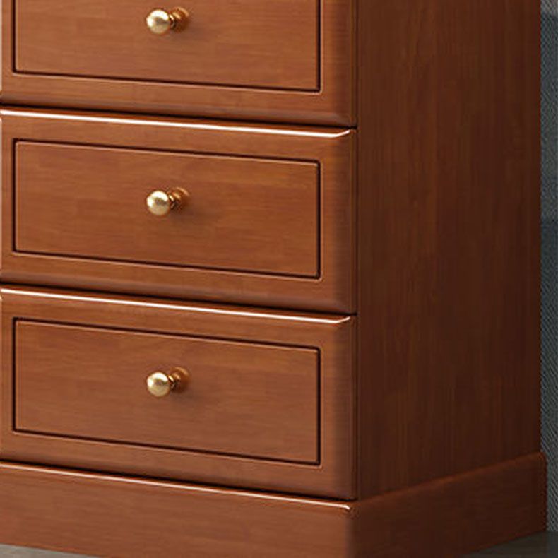 Contemporary Accent Cabinet with 1 Door and Drawers in Rubberwood Clearhalo 'Cabinets & Chests' 'cabinets_chests' 'furn' 'furn_cabinets_chests' 'Furniture' 'Living Room Furniture' 1200x1200_0fdf01e9-3258-482c-b6c9-cc73af5e45d4