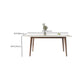 Table rectangulaire moderne de table à manger en pierre frittée avec 4 pieds pour la maison