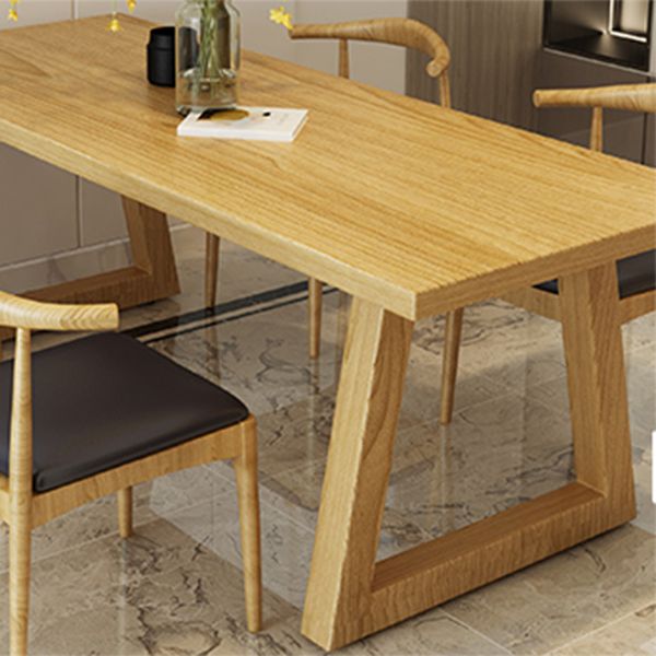 Modern Style Dining Table Rectangle Solid Wood Dining Table with Sled Base Clearhalo 'Dining Tables & Seating' 'Dining Tables' 'dining_table' 'furn' 'furn_dining_table' 'Furniture' 'furniture_dining_table' 'Kitchen & Dining Furniture' 'kitchen' 'kitchen_dining_table' 1200x1200_0fe24711-10d5-463c-b781-133805fc277b