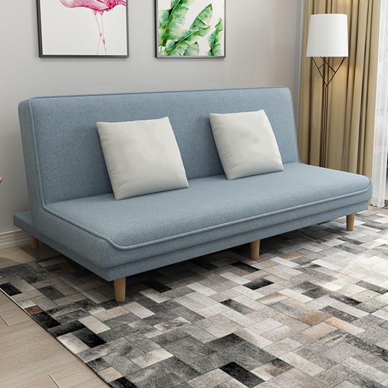 Foldable and Wear-resisting Linen Armless Sofa with Tight Back for Apartment Clearhalo 'furn' 'furn_sofas' 'Furniture' 'furniture_sofas' 'kitchen' 'kitchen_sofas' 'Living Room Furniture' 'Sofa' 'sofas' 1200x1200_0fe302ef-aee8-473f-816d-1f75c27c280d